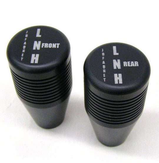 Knobs, Billet Aluminum Twinstick Shifter, Black, Laser Etched JB
