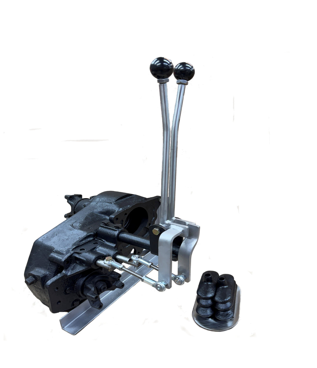 Jeep CJ D-20 "long" Stainless Steel Twin-stick Shifter W/boot P/N CJ20L