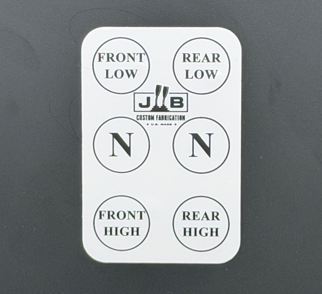 Sticker, Twin-Stick Shift Pattern LH Drop