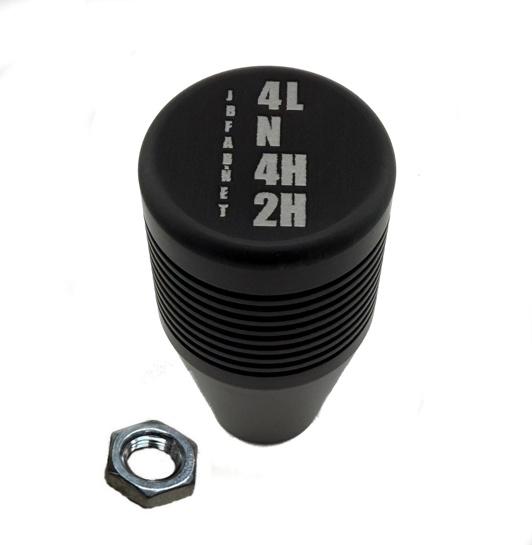Knob, Billet Aluminum, Black, For Cable Shifter P/N KBNPBKCS71620-1