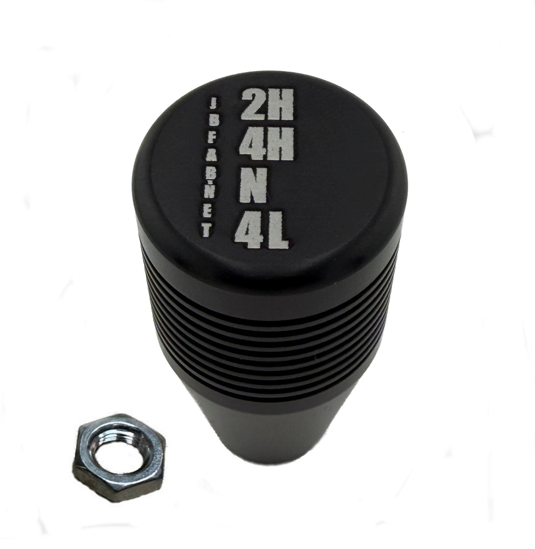 Knob, Billet Aluminum, Black, For Cable Shifter P/N KBNPBKCS71620-2