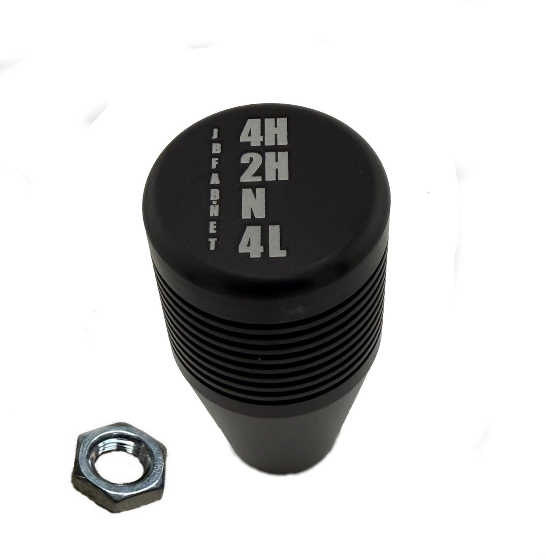 Knob, Billet Aluminum, Black, For Cable Shifter P/N KBNPBKCS71620-4