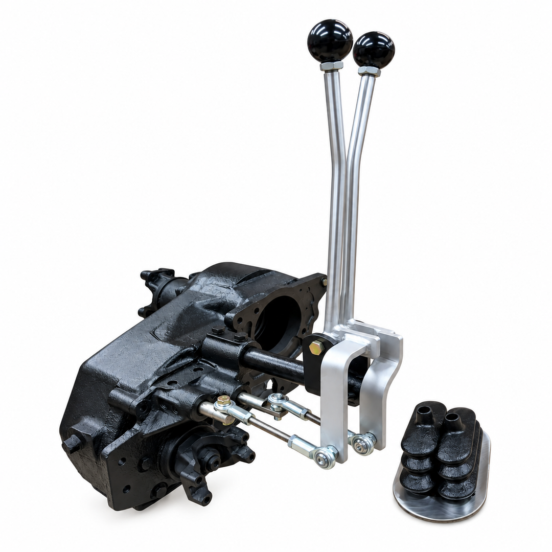 Jeep CJ D-20 "long" Stainless Steel Twin-stick Shifter W/boot P/N CJ20L