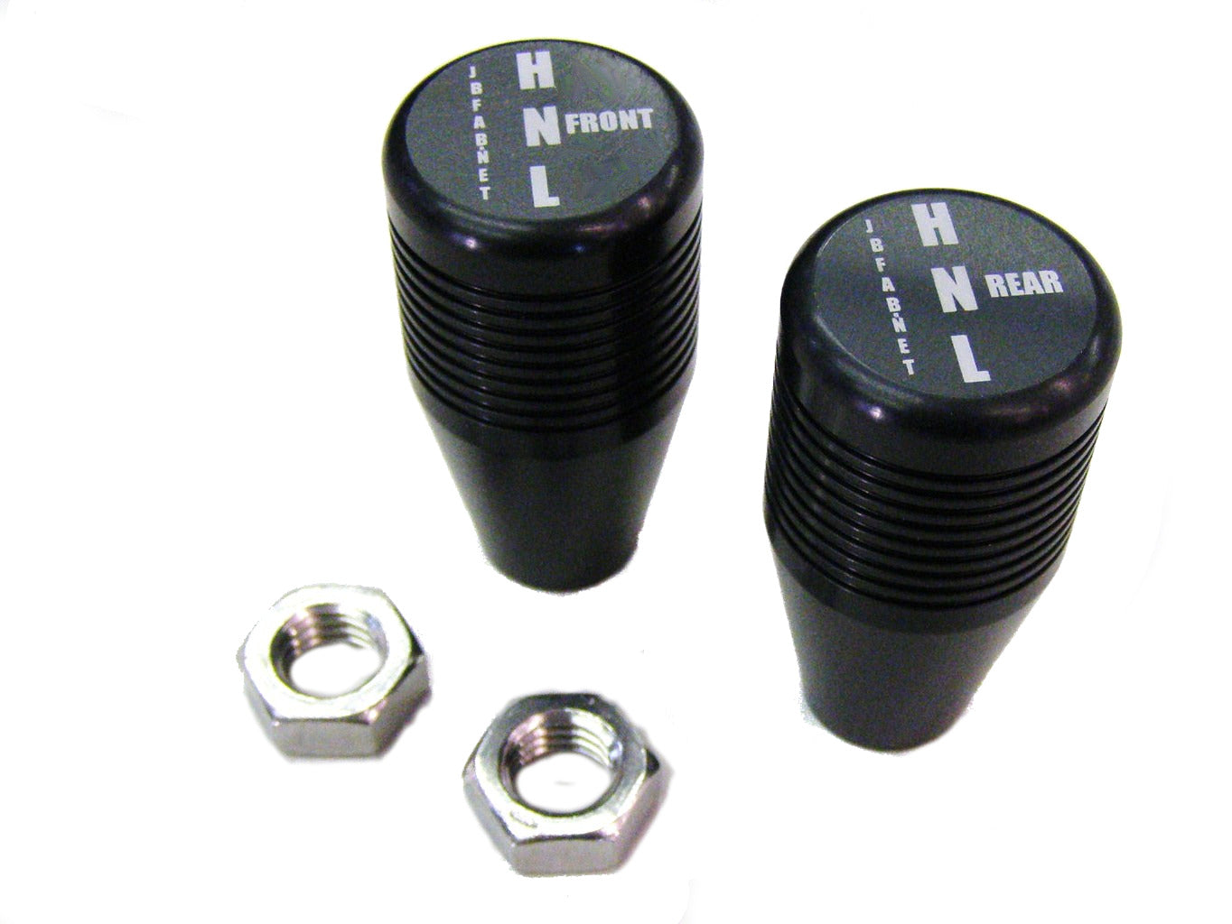 Knobs, Billet Aluminum Twin-stick Cable Shifter, Black, Laser
